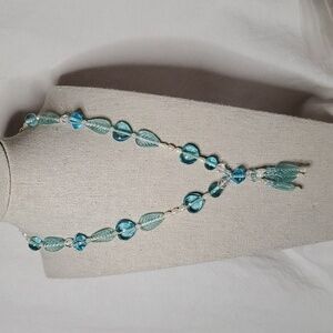 Vintage Sunya Currie Venetian Glass and Freshwater Pearl Necklace